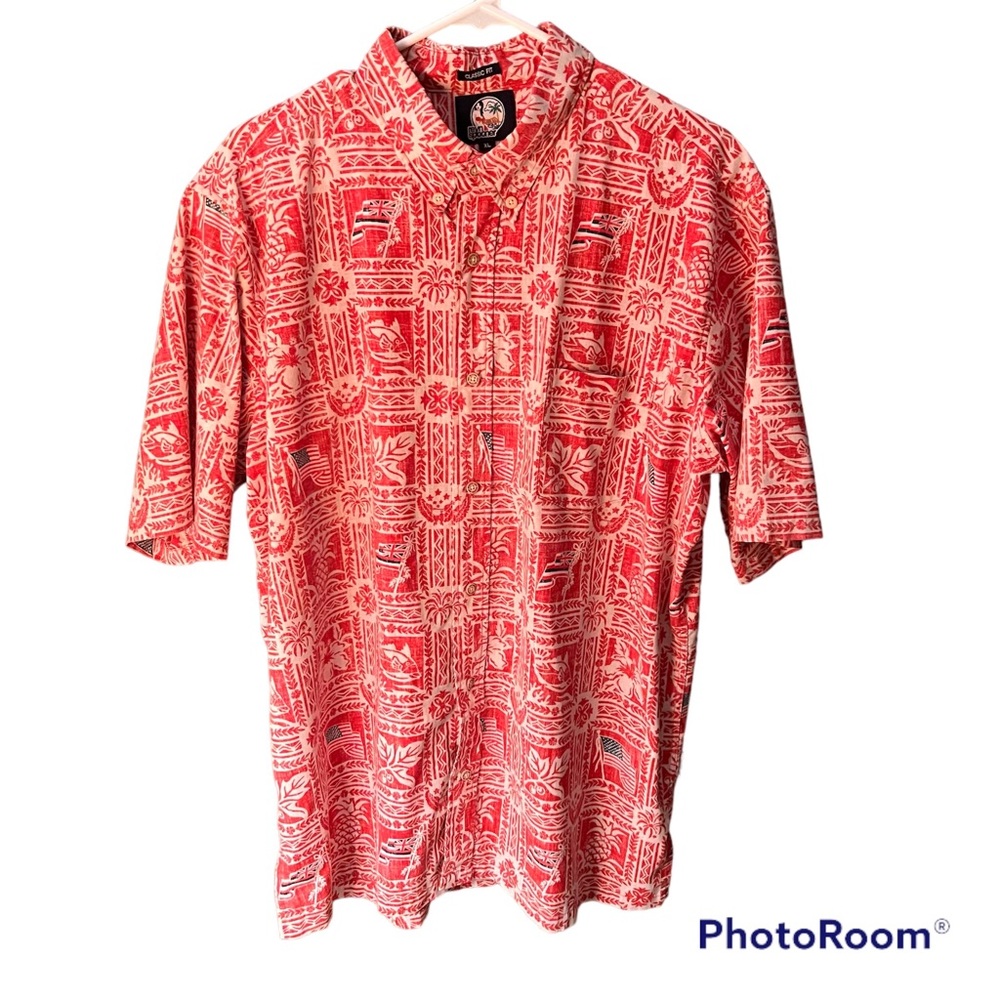 Reyn Spooner 2018 Summer Commemorative Kloth Classic Fit Shirt XL   Front Pocket